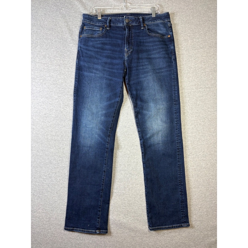 American Eagle Airflex+ Straight Leg Jeans Dark Wash Blue Mens 34x34